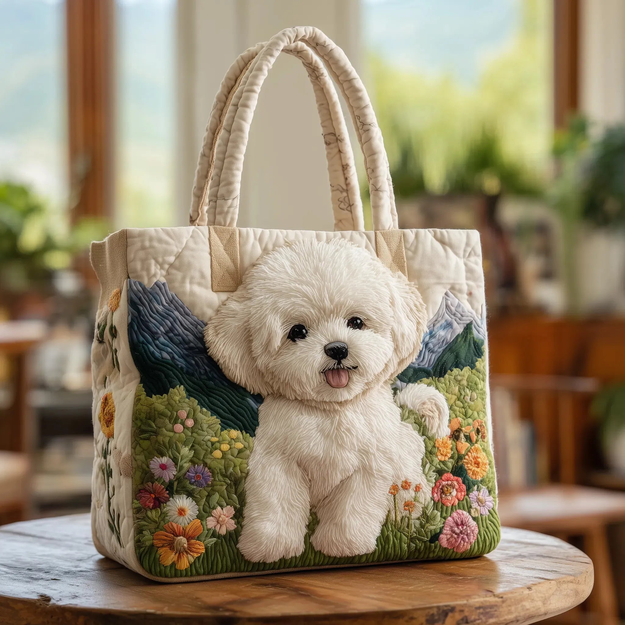 HANDMADE BAG - THE WHITE DOG