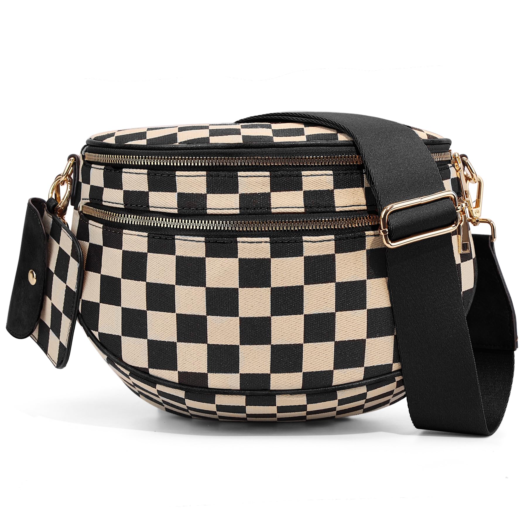 Olivia & Claire Checkered Crossbody Bum Bag