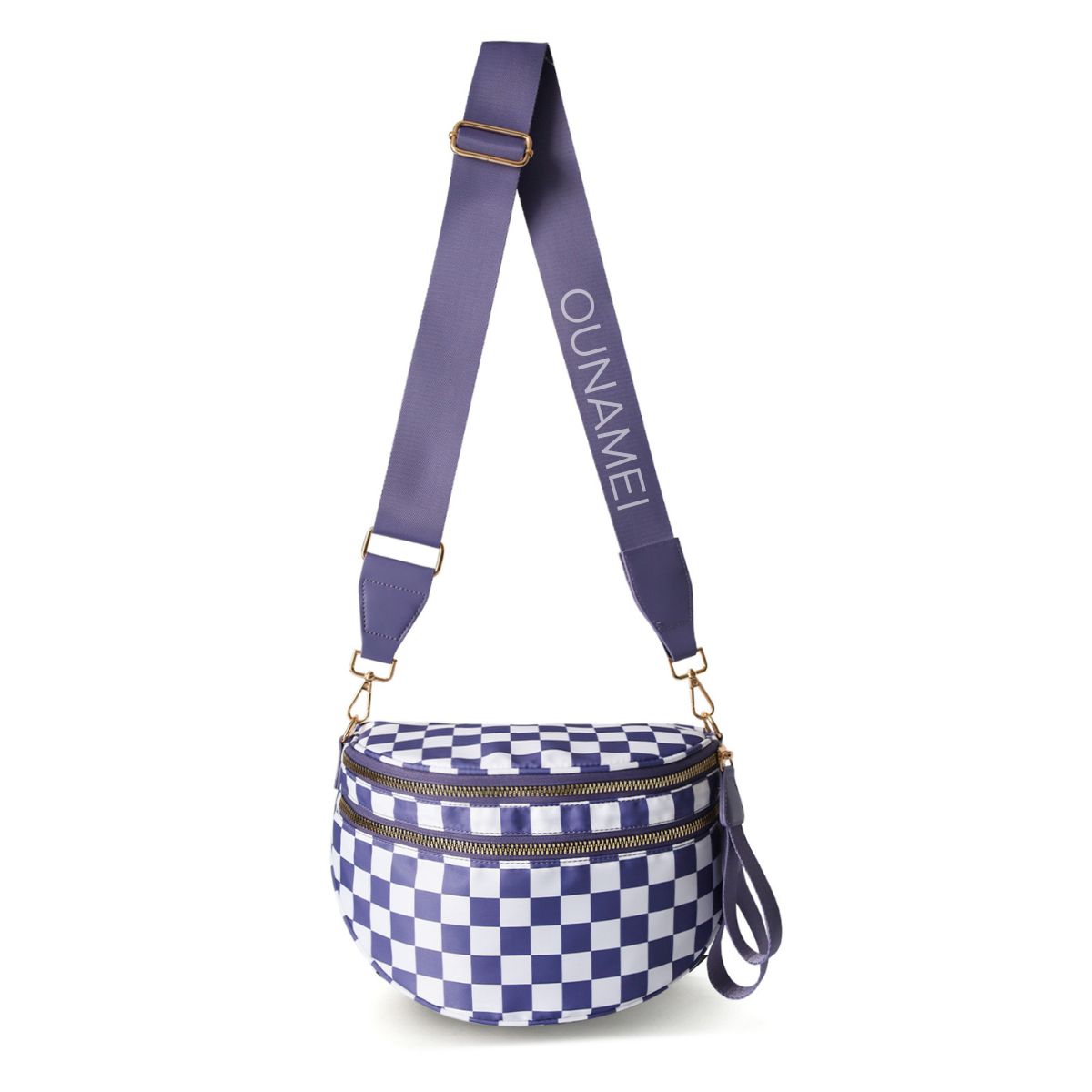 Olivia & Claire Checkered Crossbody Bum Bag