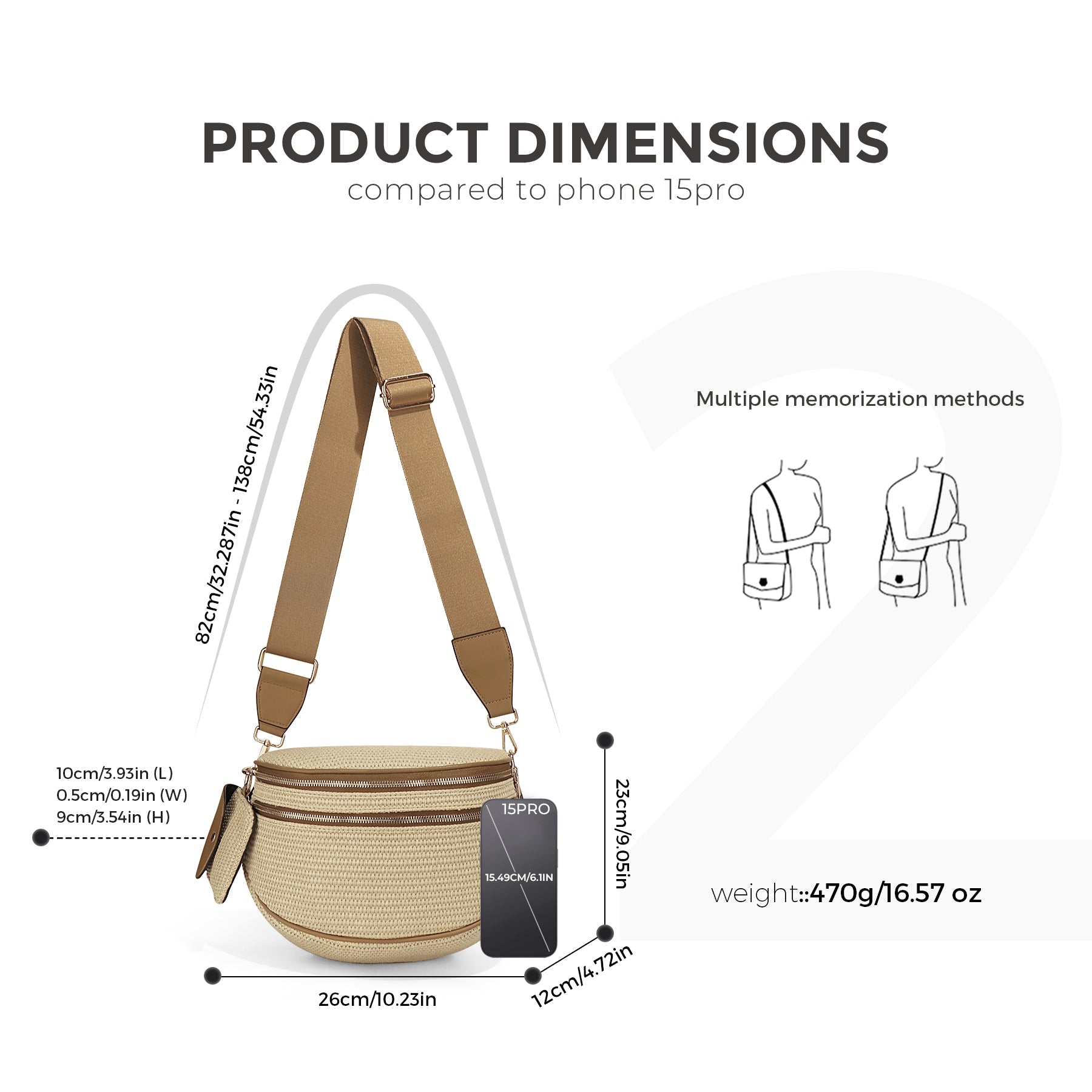 Olivia & Claire Checkered Crossbody Bum Bag
