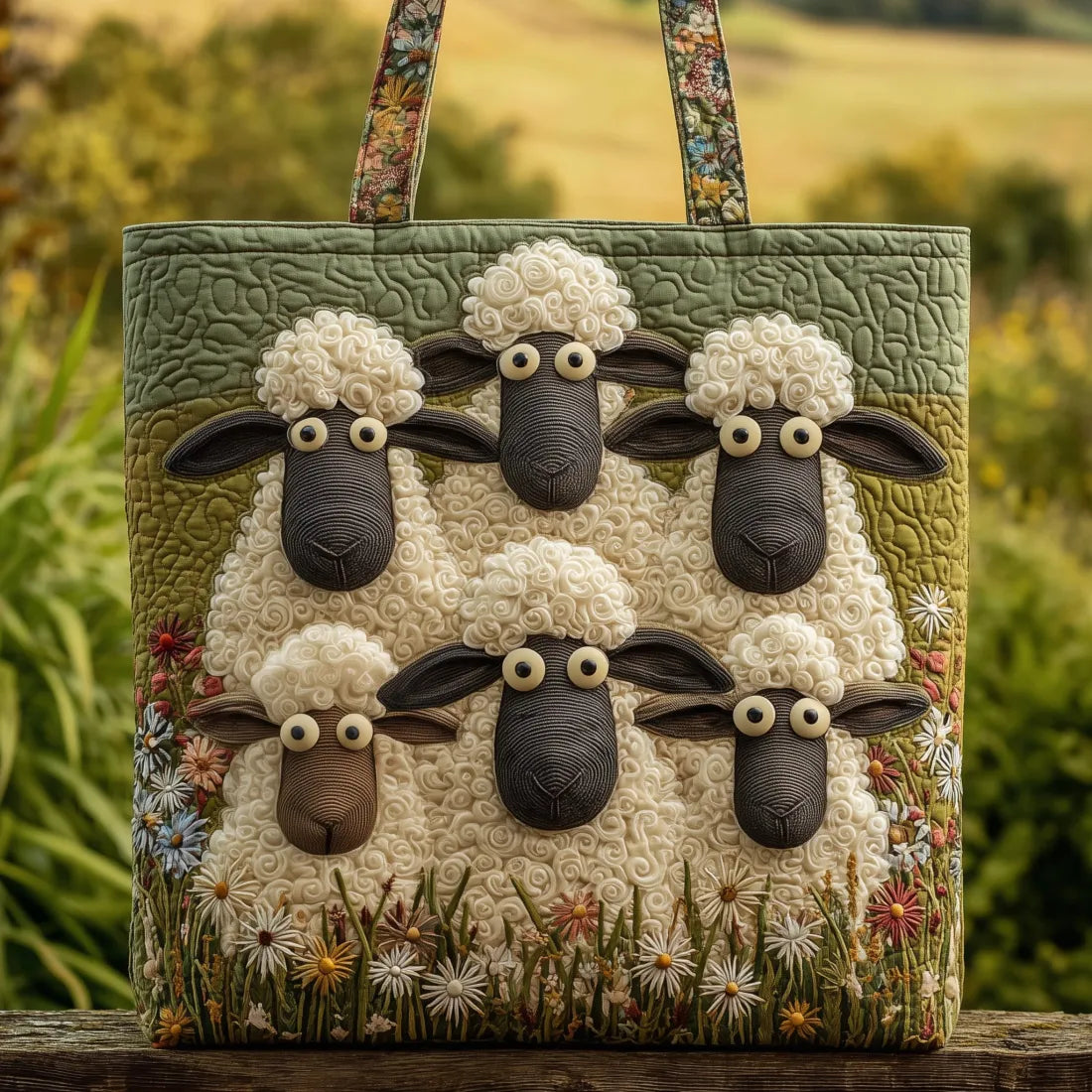 HANDMADE BAG - FIVE SHEEP