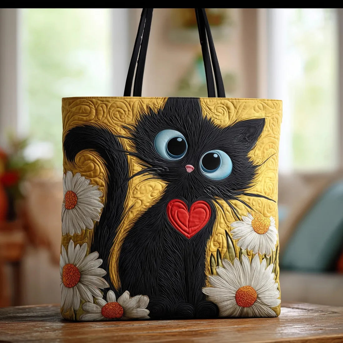 HANDMADE BAG - THE BLACK CAT AND THE SEVEN OWLS