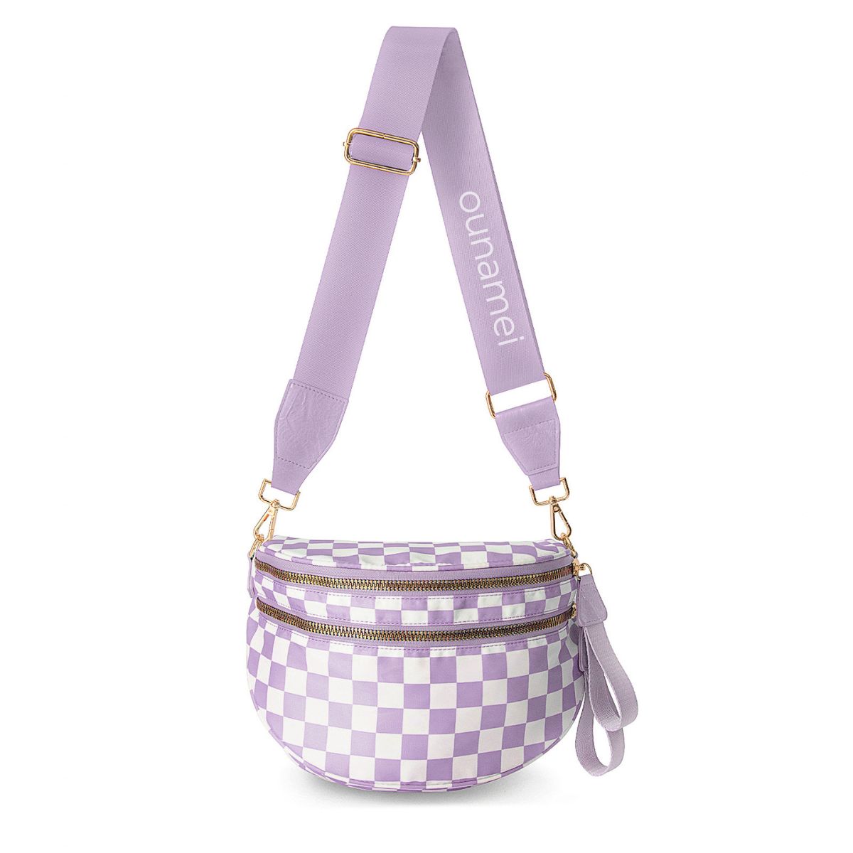 Olivia & Claire Checkered Crossbody Bum Bag