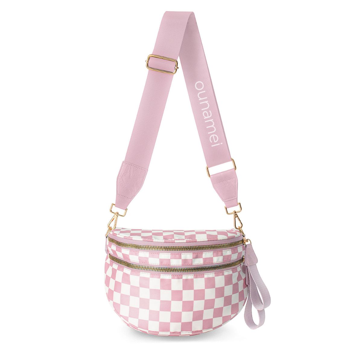Olivia & Claire Checkered Crossbody Bum Bag