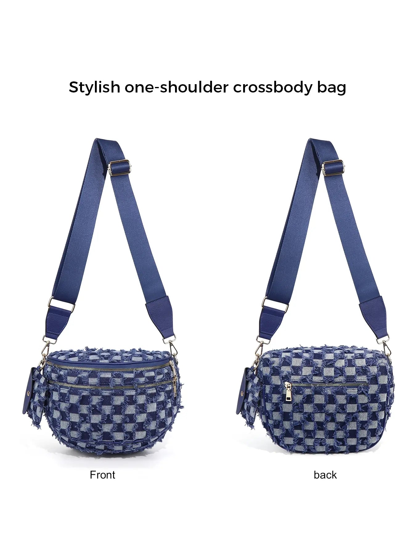 Olivia & Claire Checkered Crossbody Bum Bag