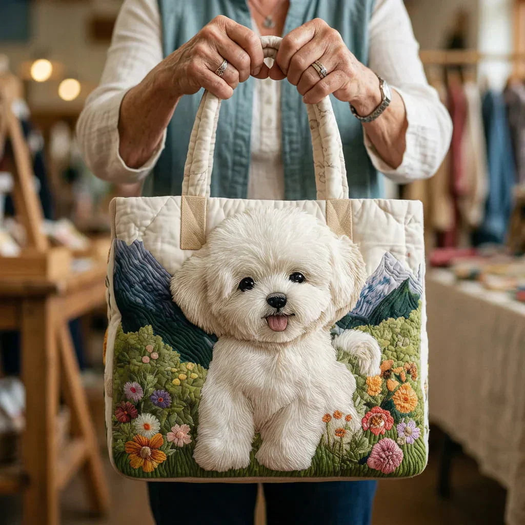 HANDMADE BAG - THE WHITE DOG